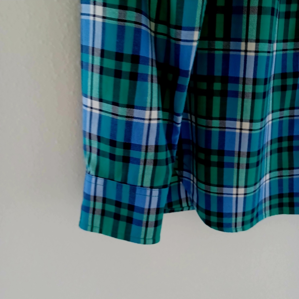 TALBOTS Green Plaid Shirt, size XS - Picture 6 of 12